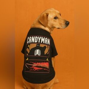 🎃🐾 NWT Blended Candyman Halloween Dog T-Shirt • Large • Horror Movie Pet Tee 👻🖤